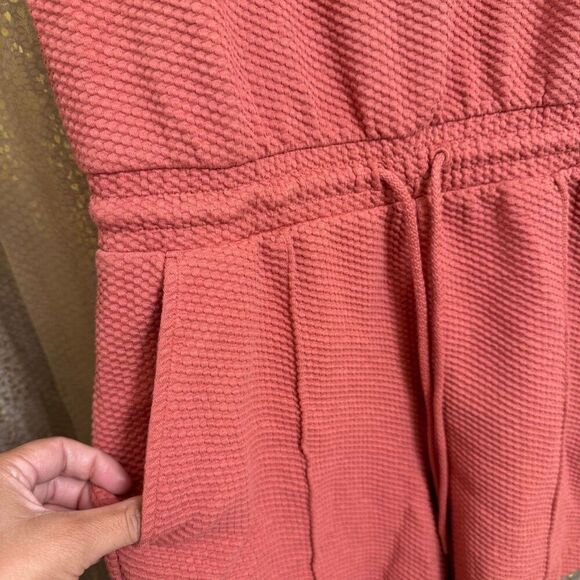 Lou & Grey Textured Shorts Tank Top Romper Dusty Rose Pink XS NWT - Picture 5 of 7